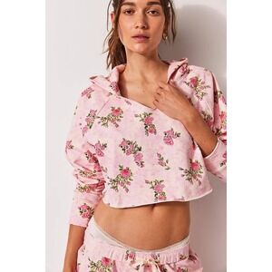 LoveShackFancy‎ Jemina Floral Crop Hoodie NWT Size Small